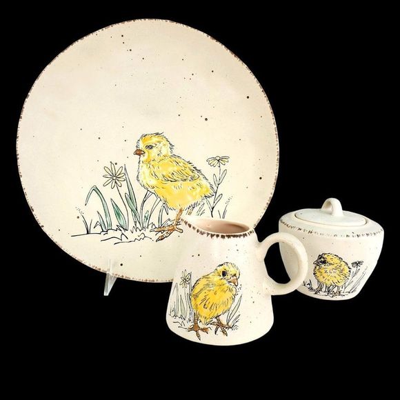 Ceramic Plate Chick Spectrum Designsz 2021 Chickadee Decorative Spring Easter - Picture 6 of 8